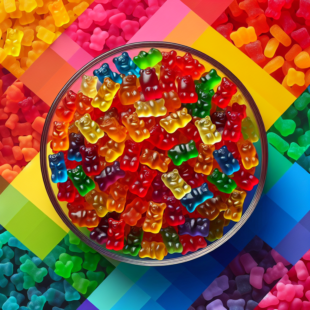 Colorful gummy bears